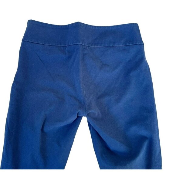 T. Babaton Women's Sz 6 Blue Flat Front Side Zip Cropped Pants - Picture 8 of 9